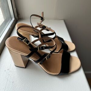 Calvin Klein Color-Block Sandal Block Heel